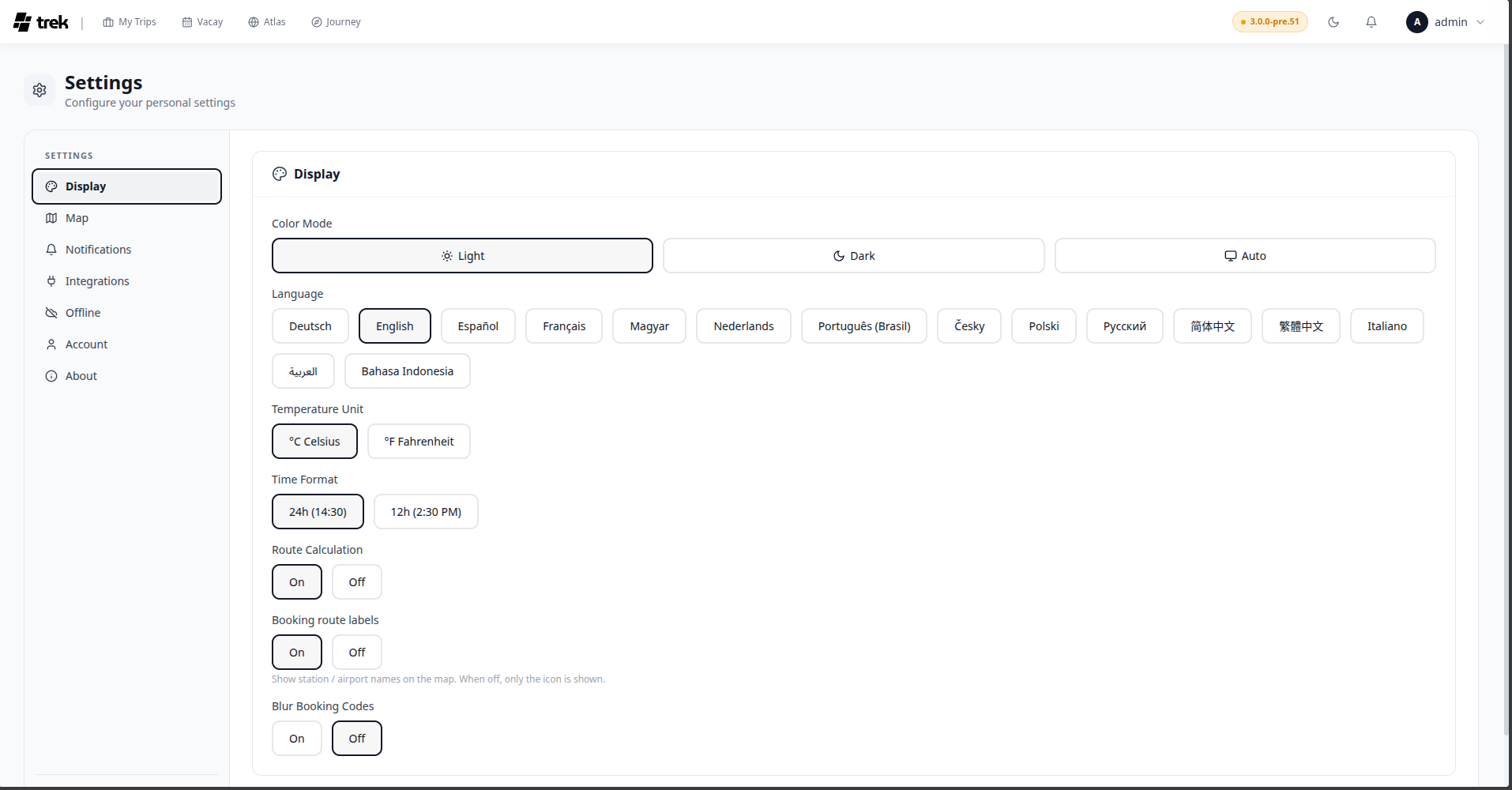 Display Settings