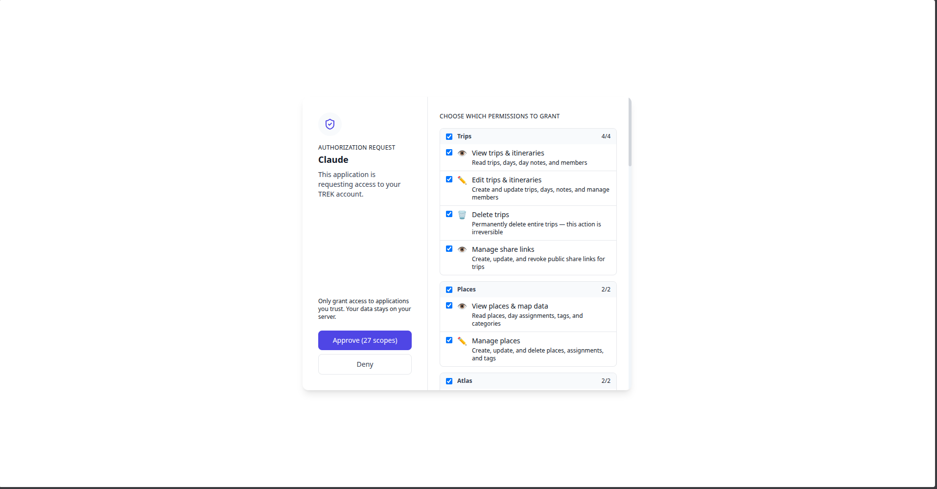 OAuth consent screen