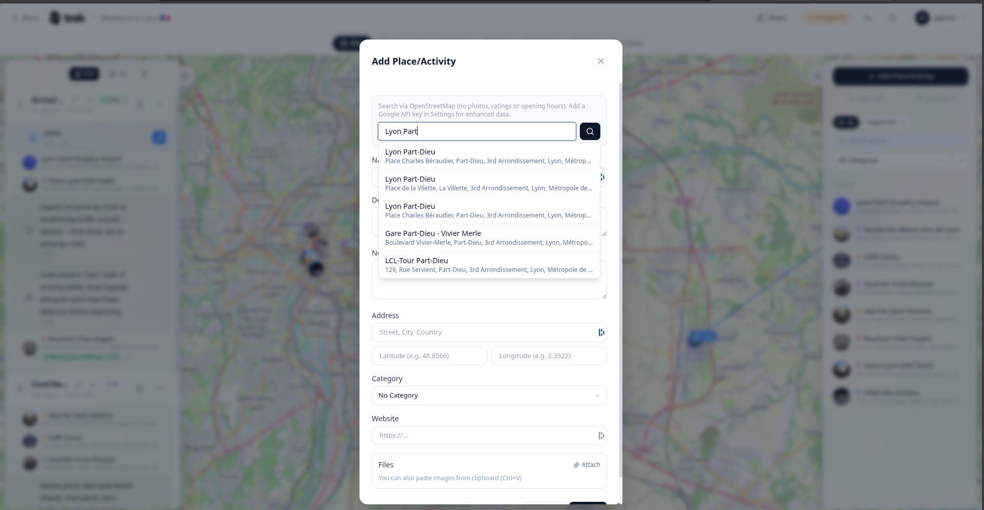 Places sidebar